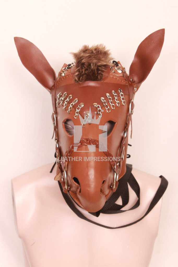 leather bondage hood, Leather BDSM Muzzle, Leather Muzzle, Leather Hood, BDSM Hood, Bondage Muzzle, leather pony play mask, bondage hood , bdsm muzzle, leather bondage hood