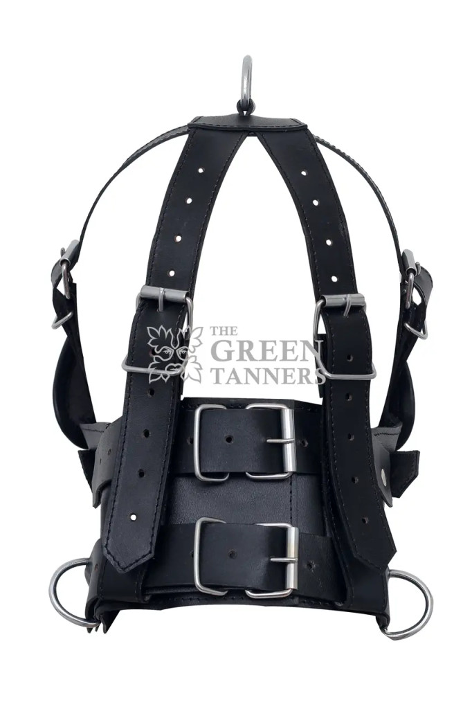 leather face muzzle, leather bdsm muzzle, leather head harness, leather bondage muzzle, leather muzzle, leather harness