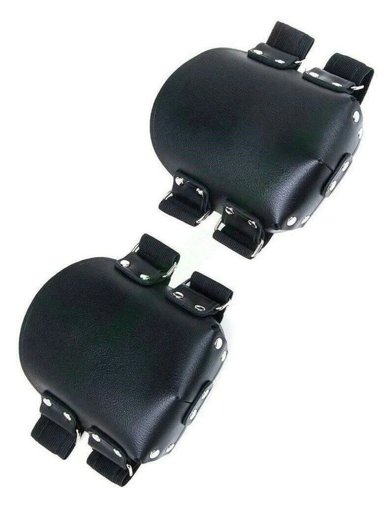 leather knee pads, black knee pads