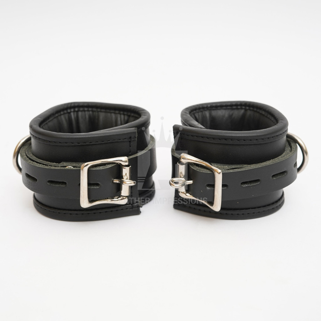 Leather Handcuffs, Leather Bondage Handcuffs, BDSM Handcuffs, Bondage Cuffs, bdsm handcuffs, bondage handcuffs, padded handcuffs, handcuffs bondage