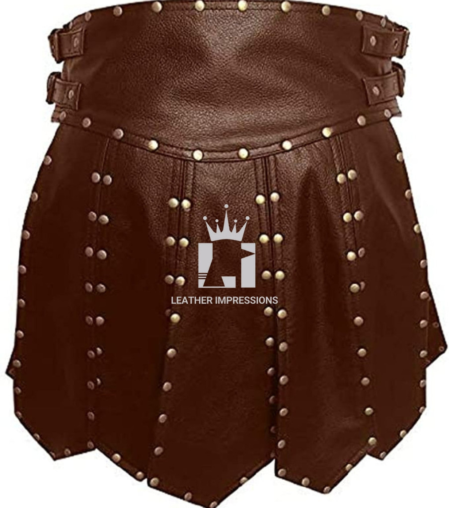 leather kilt, leather kilt for men, men's leather kilt, Gay Kilt, leather gladiator kilt