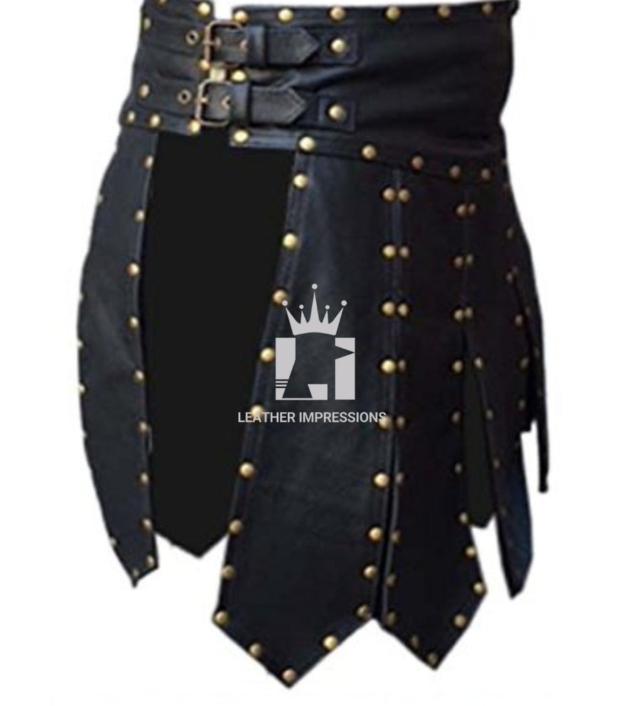 leather kilt, leather kilt for men, men's leather kilt, Gay Kilt, leather gladiator kilt