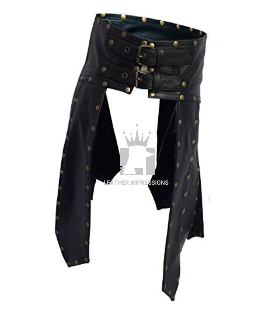 leather kilt, leather kilt for men, men's leather kilt, Gay Kilt, leather gladiator kilt