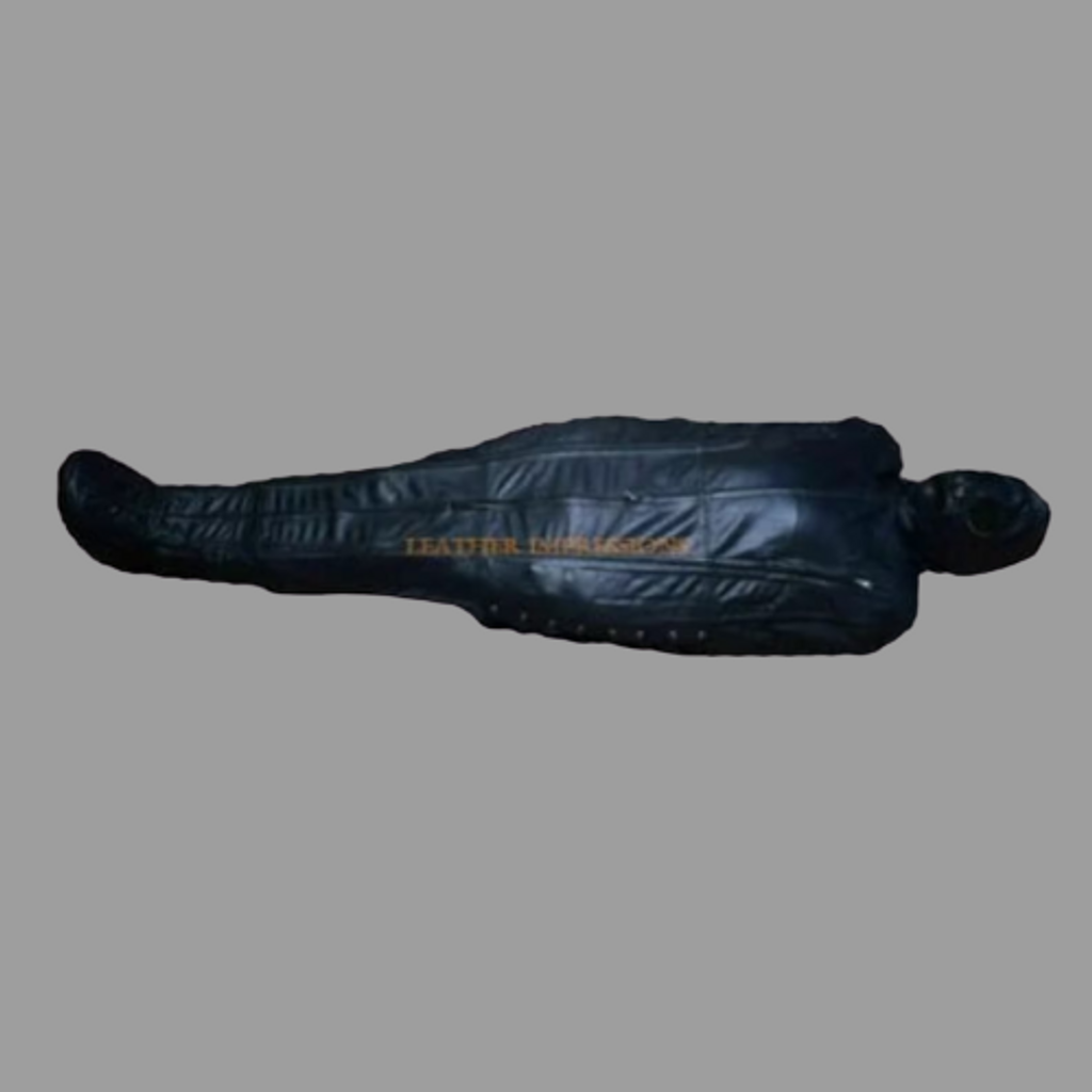 leather bodybag, leather sleepsack, leather sleep sack, leather bondage body bag, leather bondage sleep sack, self bondage sleep sack,