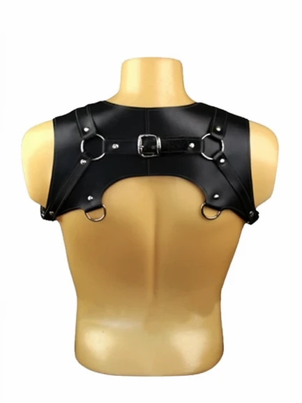 mens leather shoulder harness, leather harness