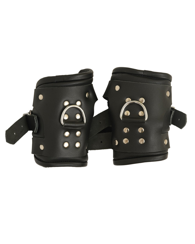 leather suspension cuffs, suspension cuffs, leather wrist cuffs, bondage suspension cuffs, bdsm suspension cuffs