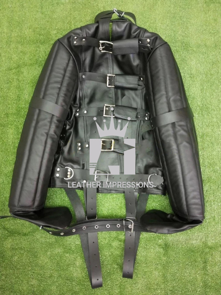 Leather Straitjacket Bondage, Leather Straight Jacket, straight jacket bdsm, leather straitjackets