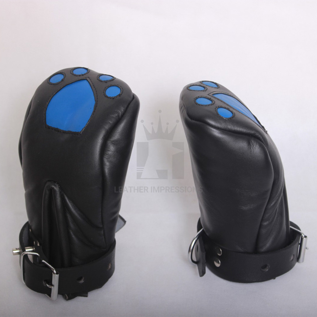 leather bondage mittens, leather mitts, leather bondage mitts, bdsm mittens, bdsm mitts