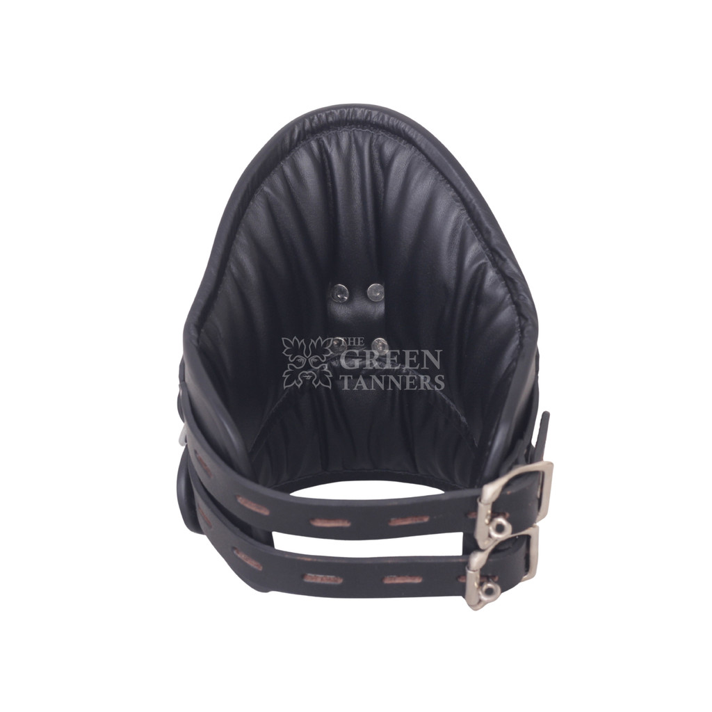 Leather Posture Collar With Locking Buckles - Side Angle