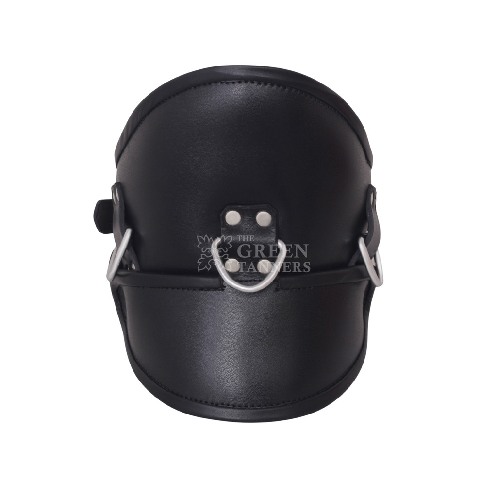 Leather Posture Collar With Locking Buckles - Back View