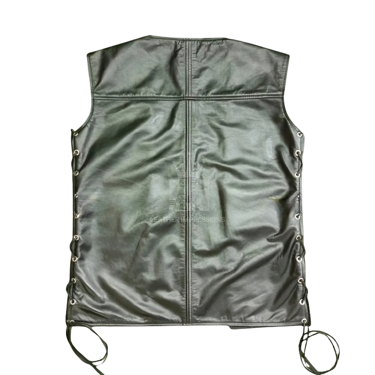 Leather vest, gay Leather vest, Leather vest bdsm, bondage Leather vest
