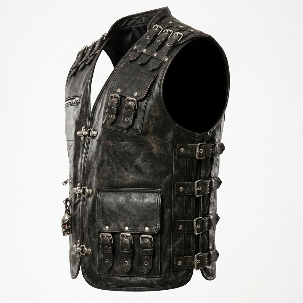 heavy duty biker vest, leather motorbike vest, heavy duty leather motorcycle vest, rugged leather heavy duty biker vest, mens leather biker vest, leather men's motorcycle vest, motorcycle leather vest, black leather vest, biker leather waistcoat, leather club vest