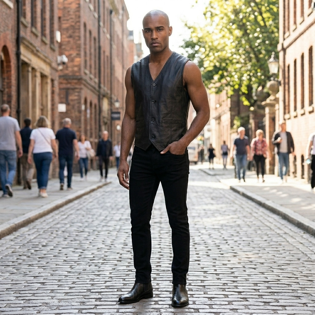 formal leather vest, leather vest, leather fetish vest, mens leather biker vest, men's motorcycle vest, motorcycle leather vest, black leather vest, biker leather waistcoat, leather club vest