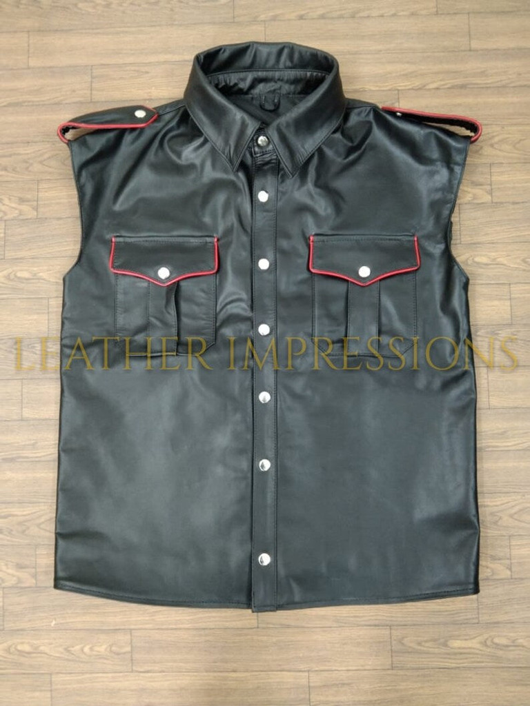 leather shirt, gay leather shirt, leather shirt  bdsm, bondage leather shirt