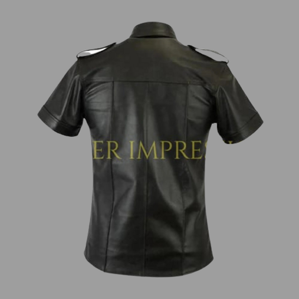 leather shirt, gay leather shirt, leather shirt  bdsm, bondage leather shirt