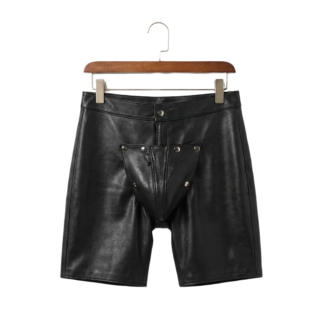 leather shorts, leather shorts bondage, leather shorts bdsm, leather gay shorts, gay leather shorts