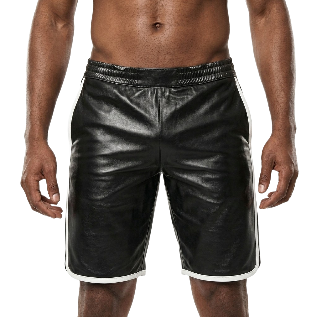 leather shorts, leather shorts bondage, leather shorts bdsm, leather gay shorts, gay leather shorts