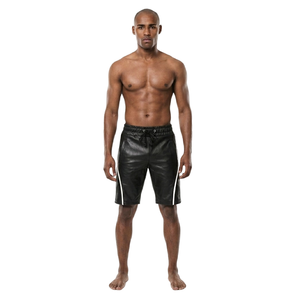 leather shorts, leather shorts bondage, leather shorts bdsm, leather gay shorts, gay leather shorts
