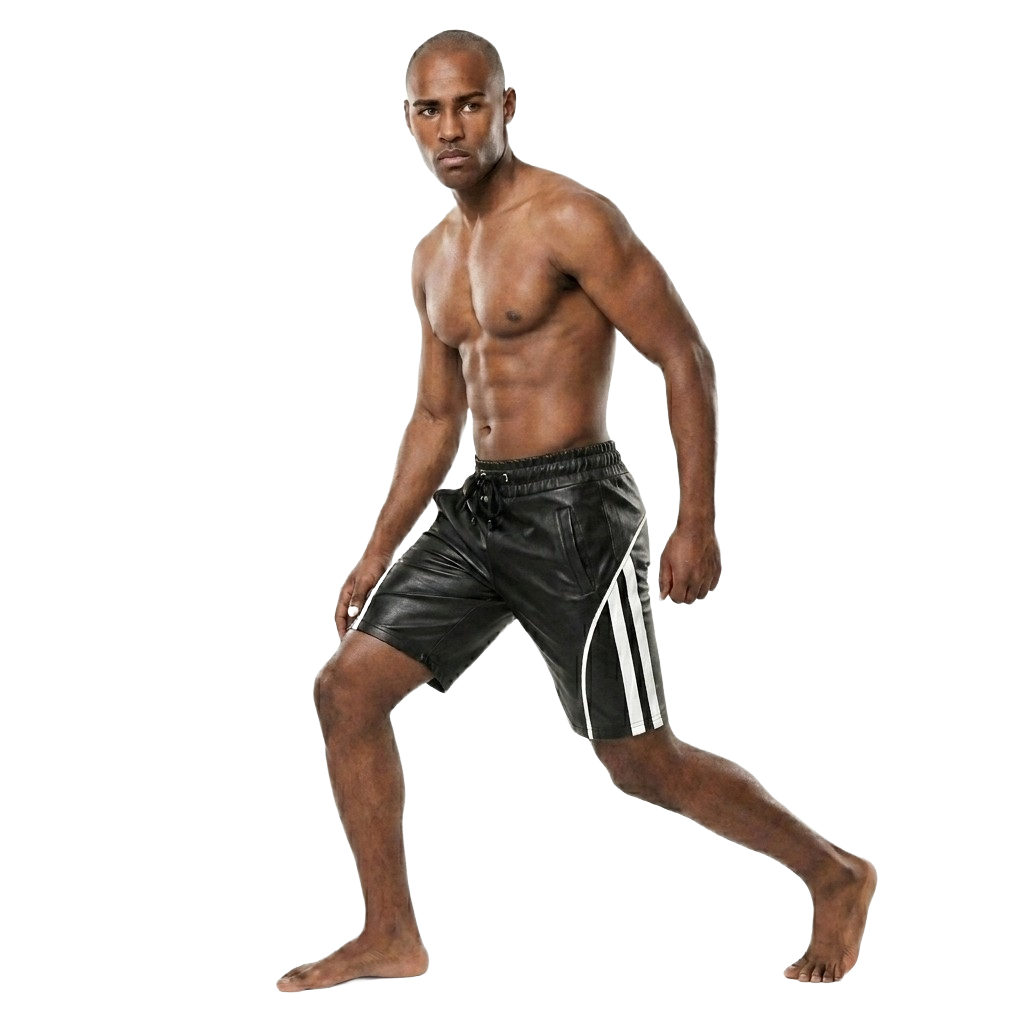 leather shorts, leather shorts bondage, leather shorts bdsm, leather gay shorts, gay leather shorts