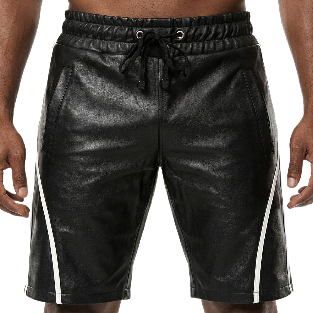 leather shorts, leather shorts bondage, leather shorts bdsm, leather gay shorts, gay leather shorts