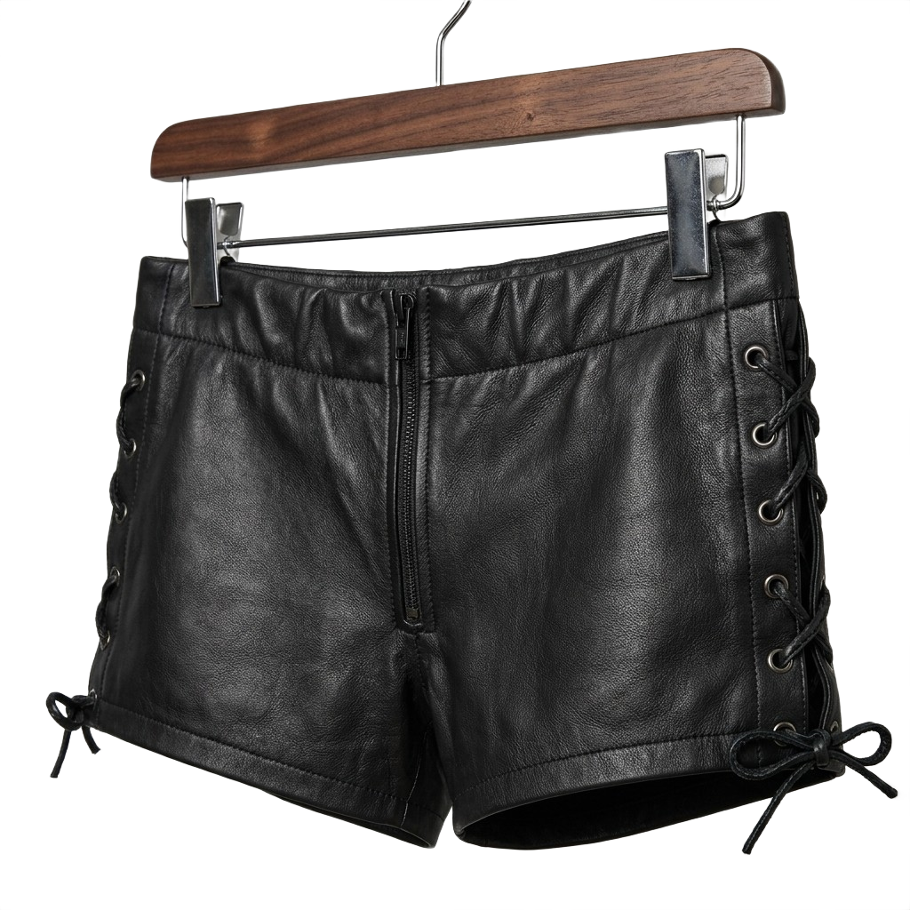 leather shorts, leather shorts bondage, leather shorts bdsm, leather gay shorts, gay leather shorts
