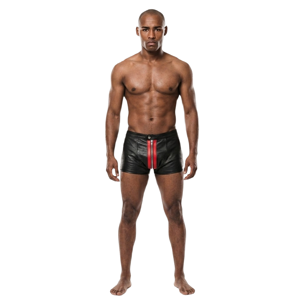 leather shorts, leather shorts bondage, leather shorts bdsm, leather gay shorts, gay leather shorts