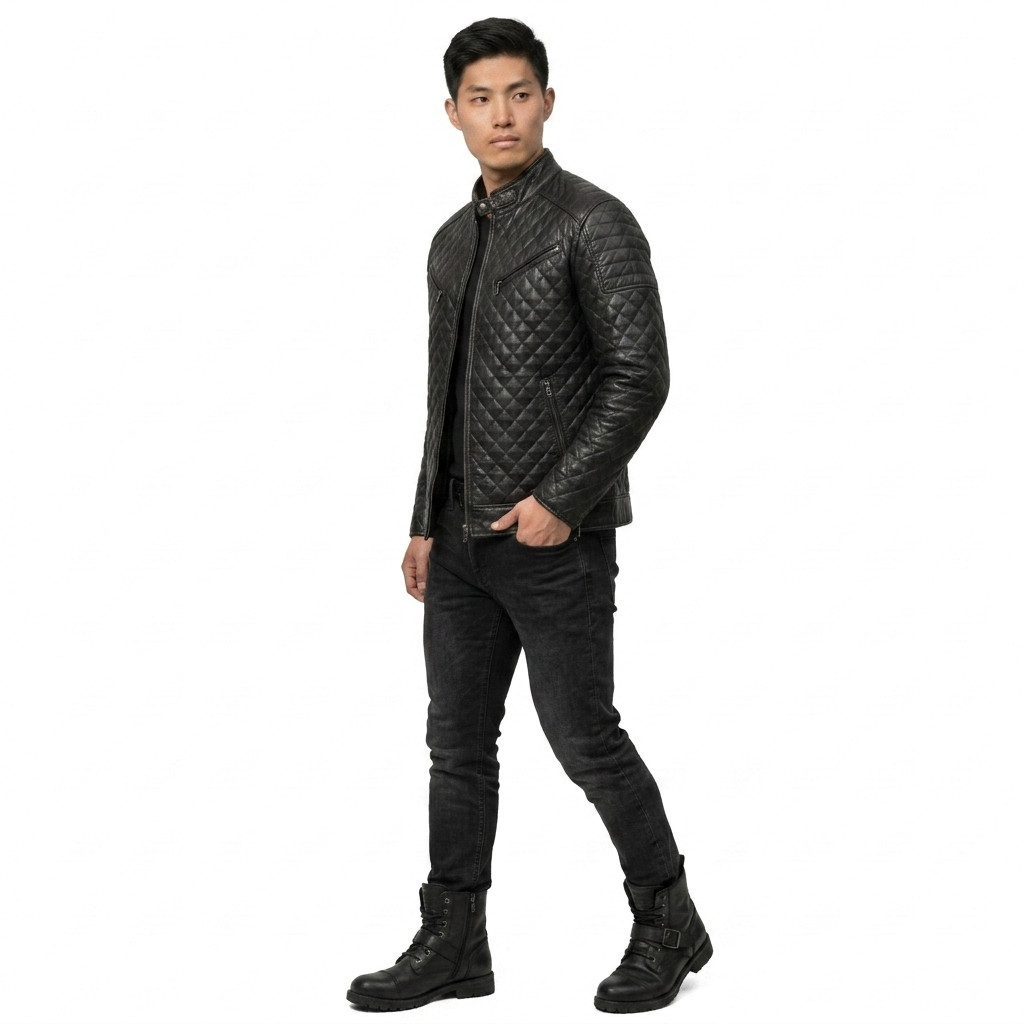 leather jacket, leather zipper jacket, genuine leather jacket, leather biker jacket