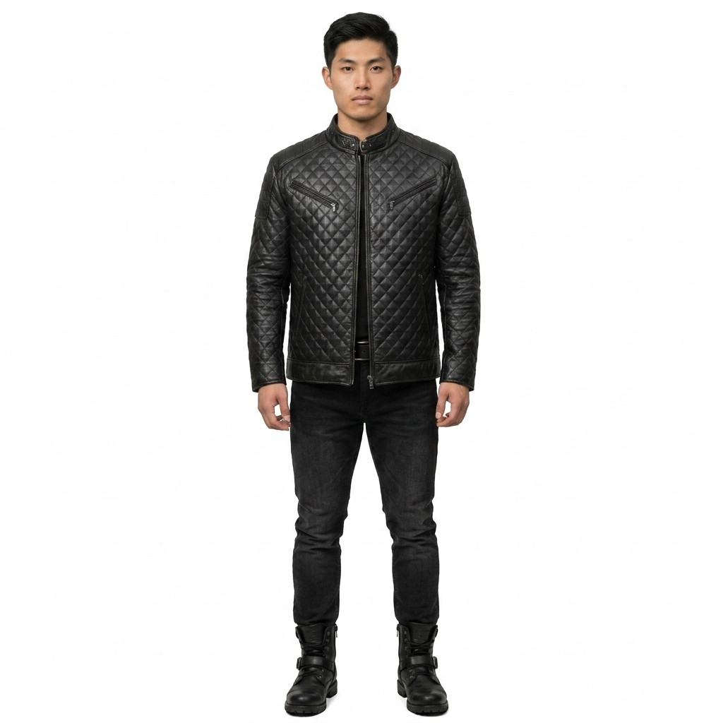 leather jacket, leather zipper jacket, genuine leather jacket, leather biker jacket