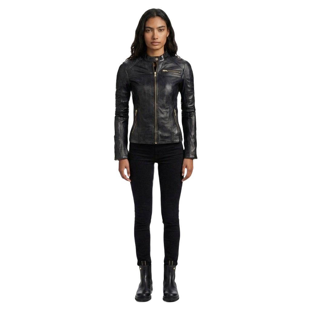 leather jacket, leather zipper jacket, genuine leather jacket, leather biker jacket, women jacket, biker women jacket