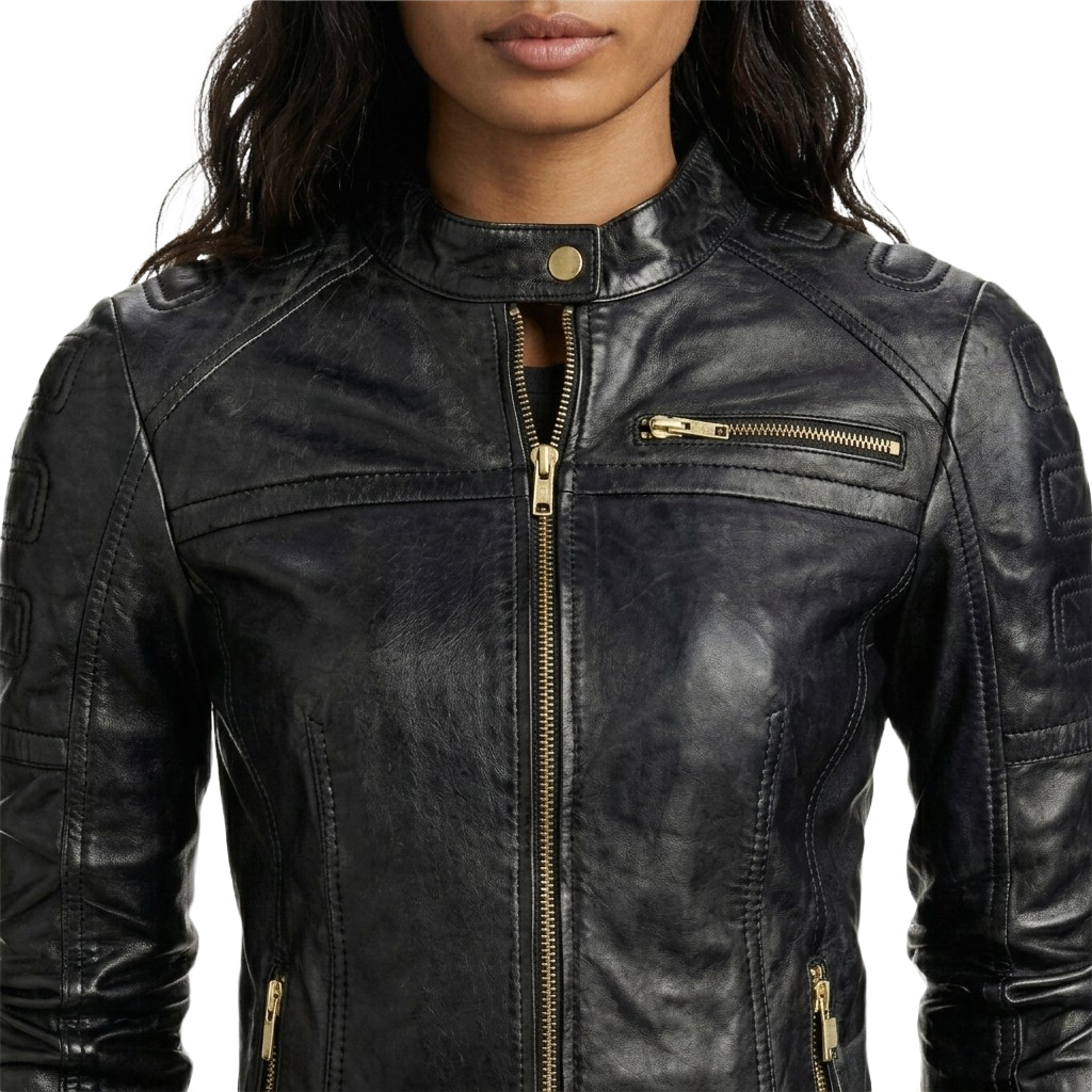 leather jacket, leather zipper jacket, genuine leather jacket, leather biker jacket, women jacket, biker women jacket