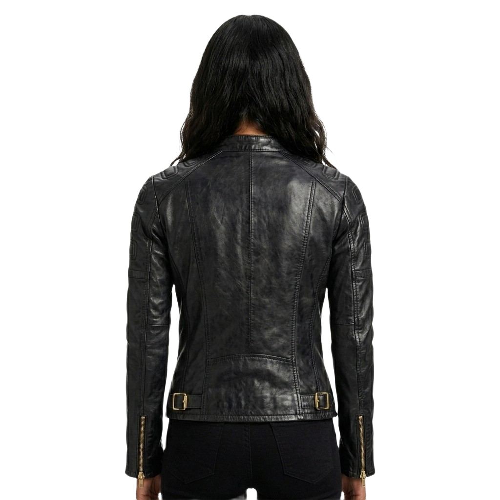 leather jacket, leather zipper jacket, genuine leather jacket, leather biker jacket, women jacket, biker women jacket