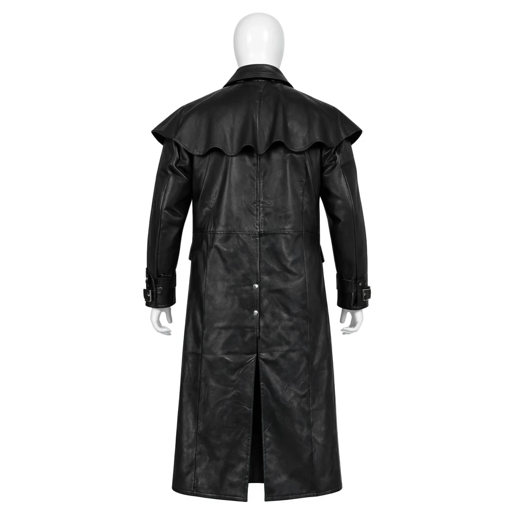 Leather coat, Leather long coat, Leather trench coat, Leather overcoat