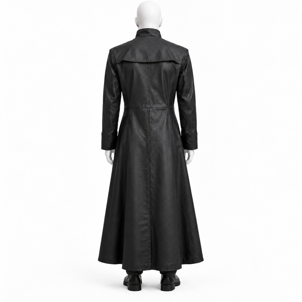 Leather coat, Leather long coat, Leather trench coat, Leather overcoat, hooded Leather coat