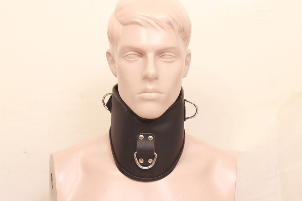 leather bdsm collar, leather bondage collar, leather slave collar, leather neck restraint, leather posture collar, posture collar bondage, bdsm posture collar