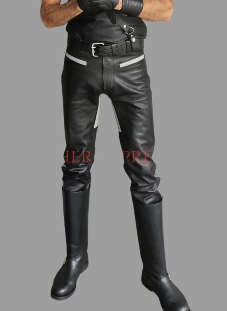 eather pants, leather BDSM Pants, Leather Bondage Pants, Gay Leather Pants, Leather pants mens