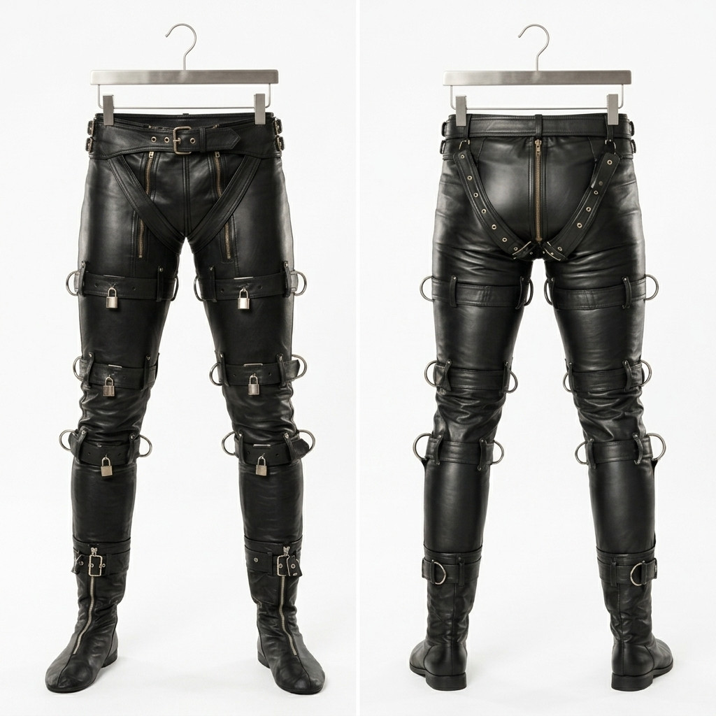 bondage pants, leather bondage pants, male bondage pants, mens bondage pants, men's bondage pants, leather pants bondage, mens leather pants, gay leather pants, leather biker pants, leather biker jeans, leather pants for bikers