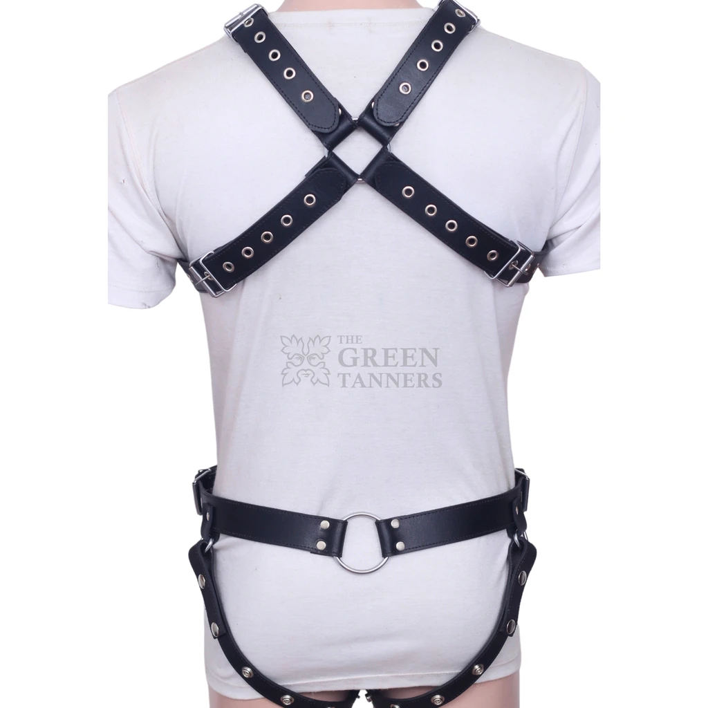 leather bdsm harness, leather harness