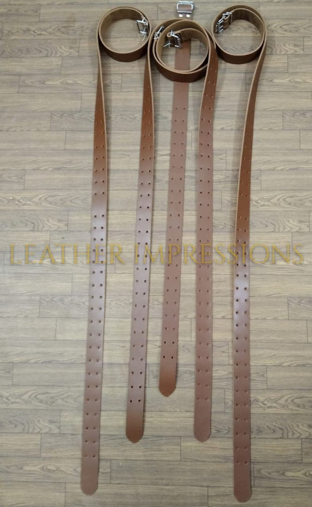 Leather Bondage Belt, BDSM Leather Belt, Leather Restraints, leather bondage restraitns, leather belts set, adjustable leather belts