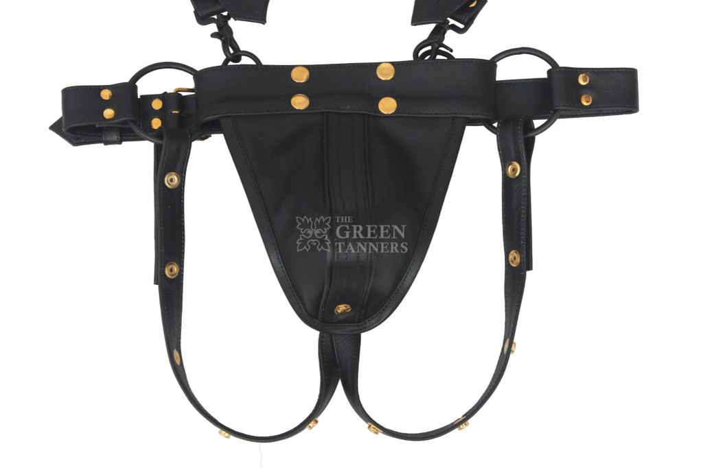 leather jockstrap harness, leather harness