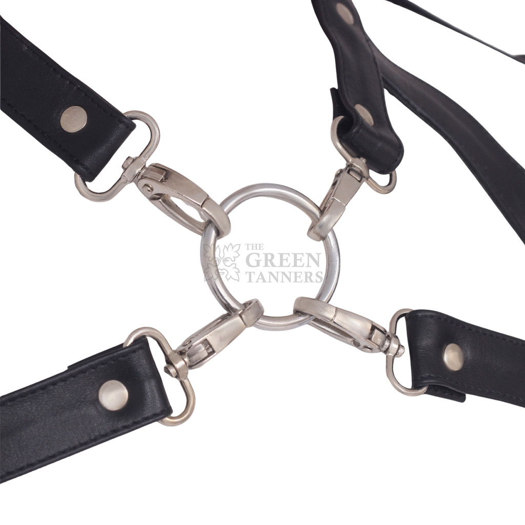 Mens BDSM Harness - Leather Harness - O ring Close View Mens BDSM Harness - Leather Harness - O ring Close View