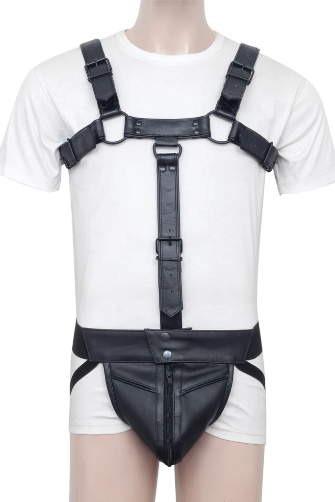 leather jockstrap harness, leather harness