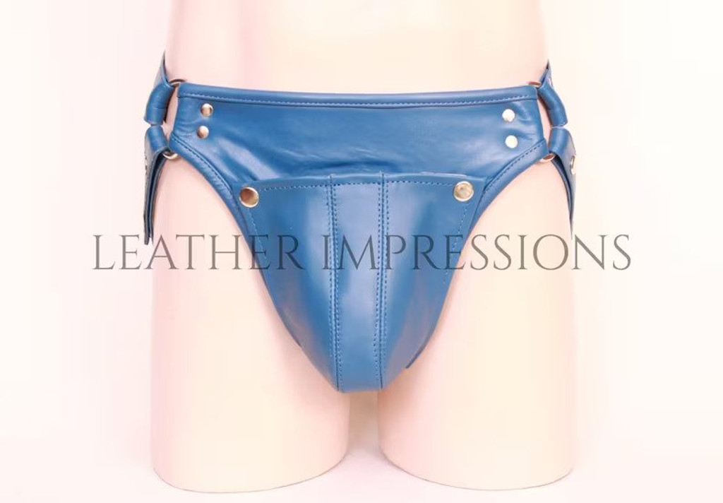 leather jockstrap, leather jockstrap with removable cod piece, leather thong, leather underwear, BDSM Jockstrap, leather bondage jockstrap