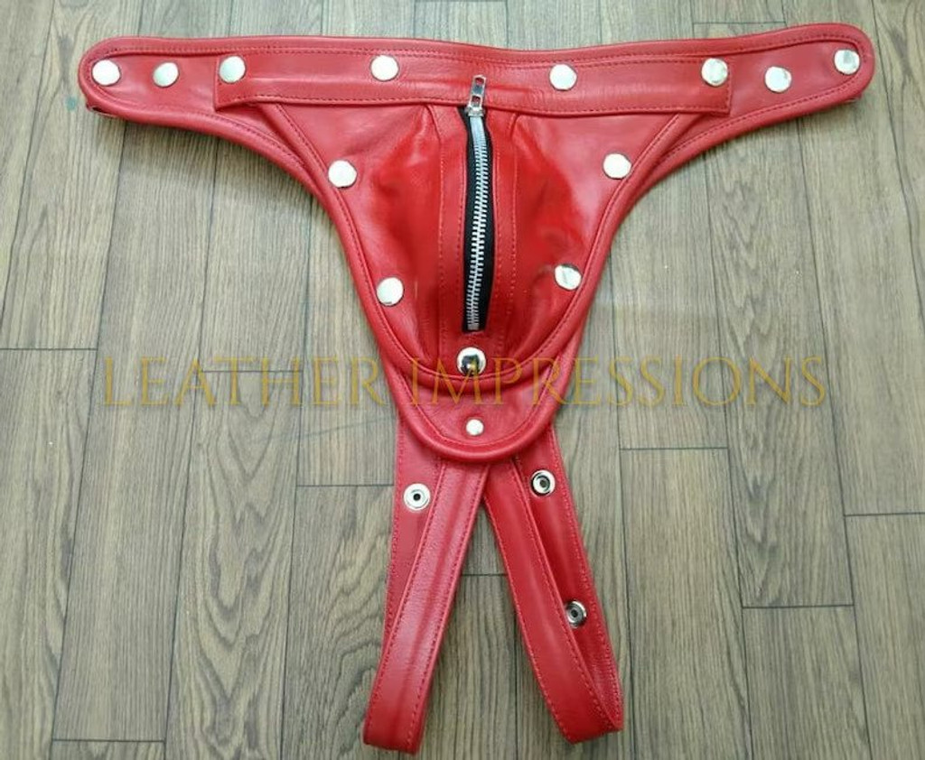 leather jockstrap, leather thong, leather underwear, BDSM Jockstrap, leather bondage jockstrap, zipped leather jockstrap, leather jockstrap with zipper