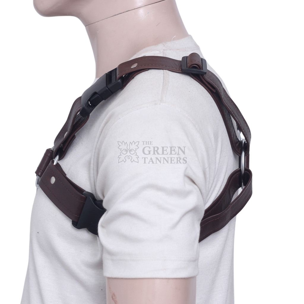 chest harness for men, leather mens chest harness, leather harness
