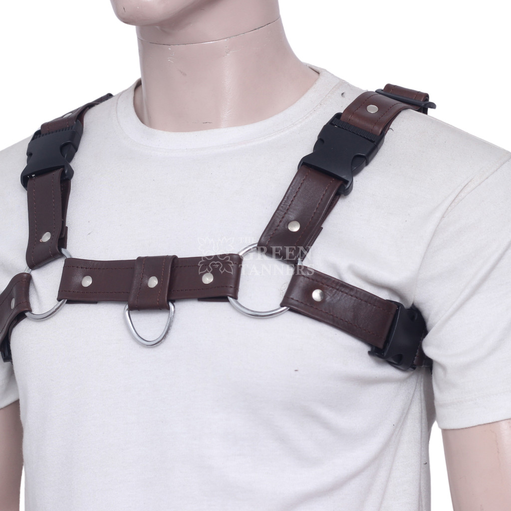 chest harness for men, leather mens chest harness, leather harness