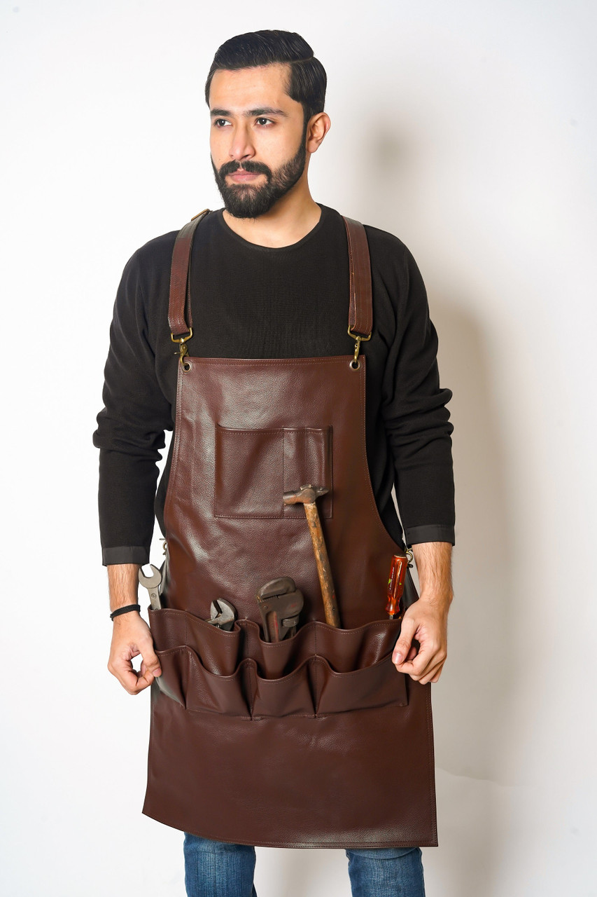 Multi Pockets Leather Apron for men