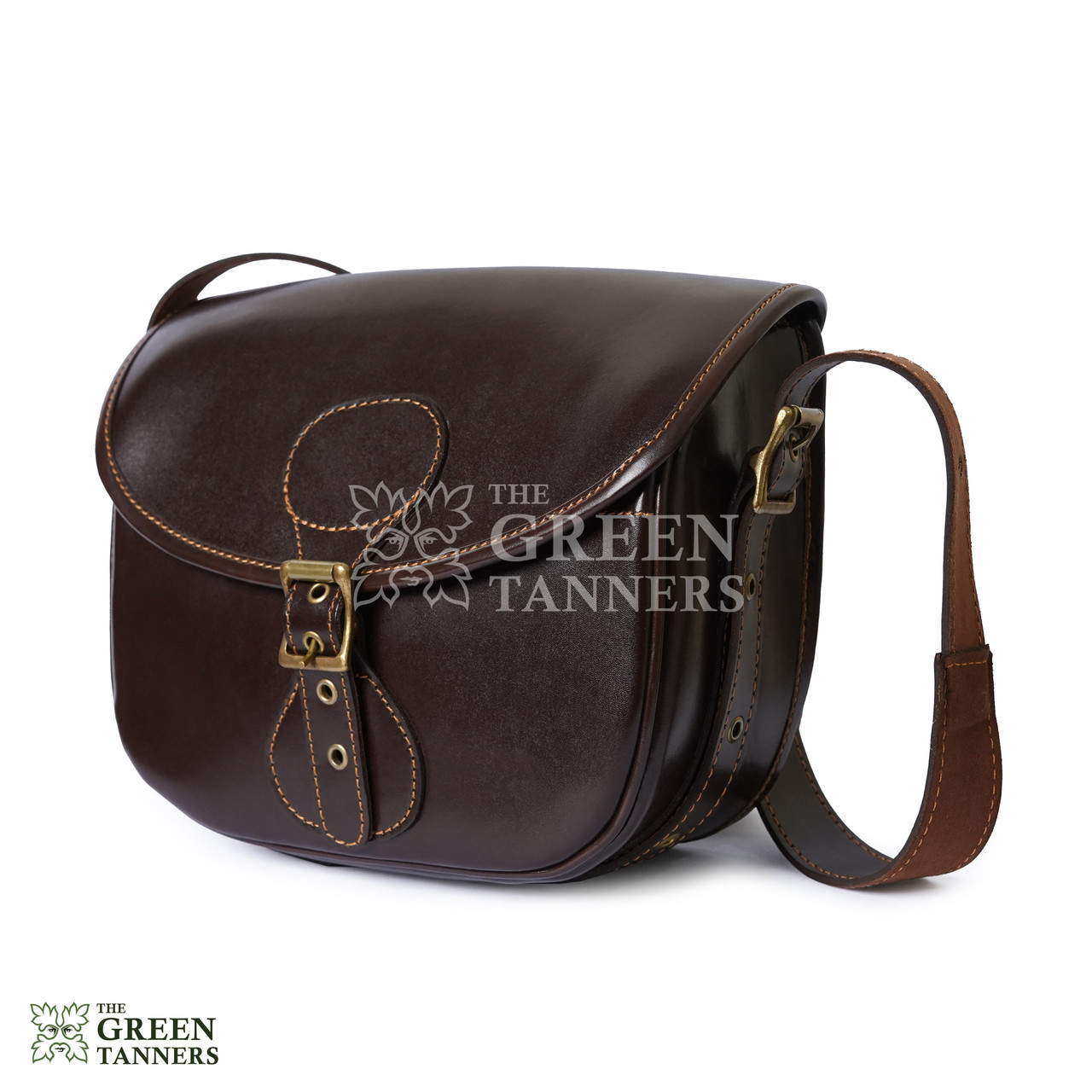Genuine Leather Cartridge Bag For Shotgun Shooting & Hunting - Holds 100-125 Shells