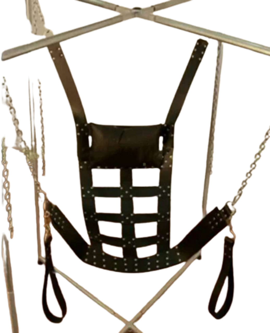 Leather BDSM Swing with Pillow