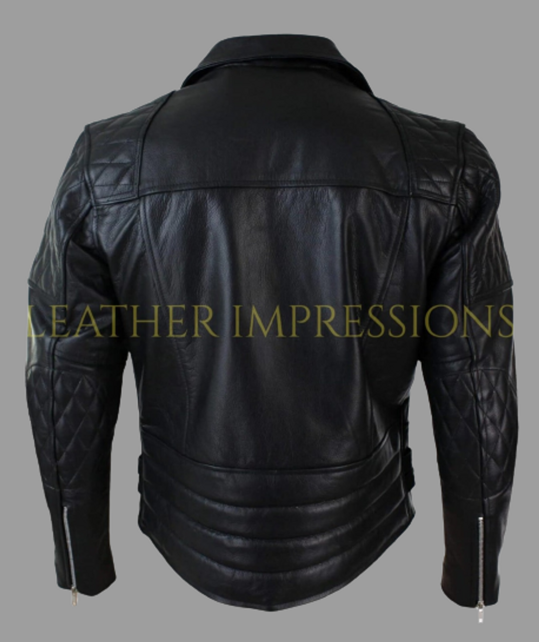 Buy online Men Stylish Black Leather Jacket