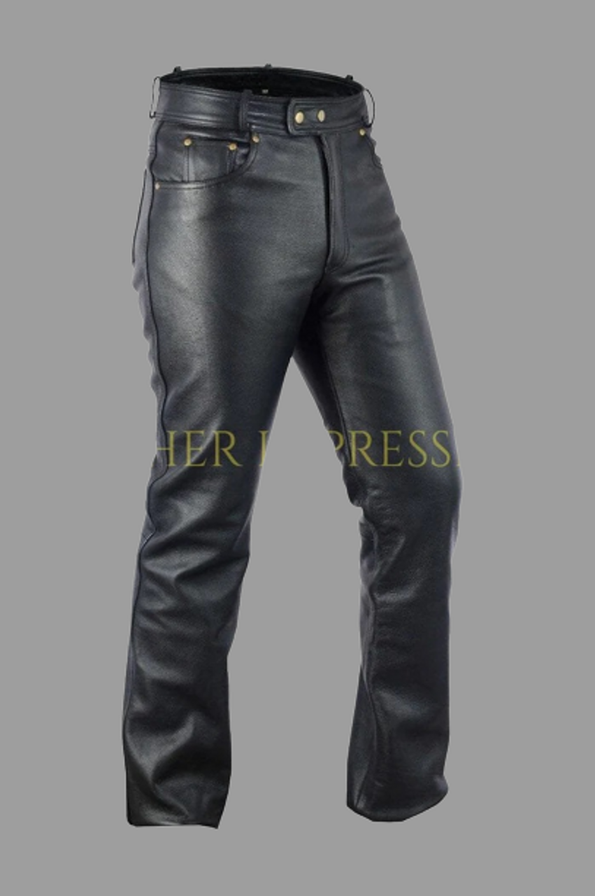 BLACK LEATHER PANTS WITH WHITE STARS TO MEN ⋆ House of Avida